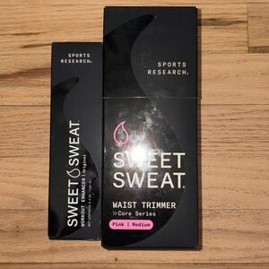 Sweet Sweat Waist Trimmer - Pink size medium with workout enhancer
